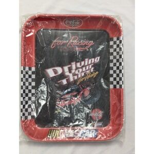Nascar Coca-Cola Racing Family driving your thirst tin serving tray 13"x11" NWT